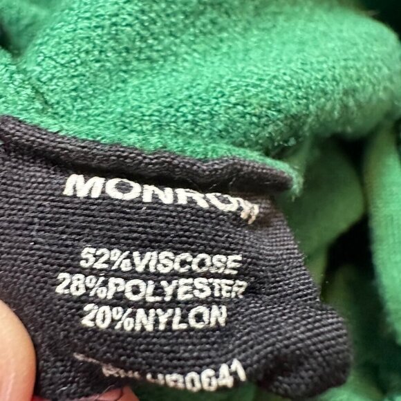 Monrow Kelly Green Womens Cargo Knitted Sweatpants in Size X-Small - Picture 5 of 5
